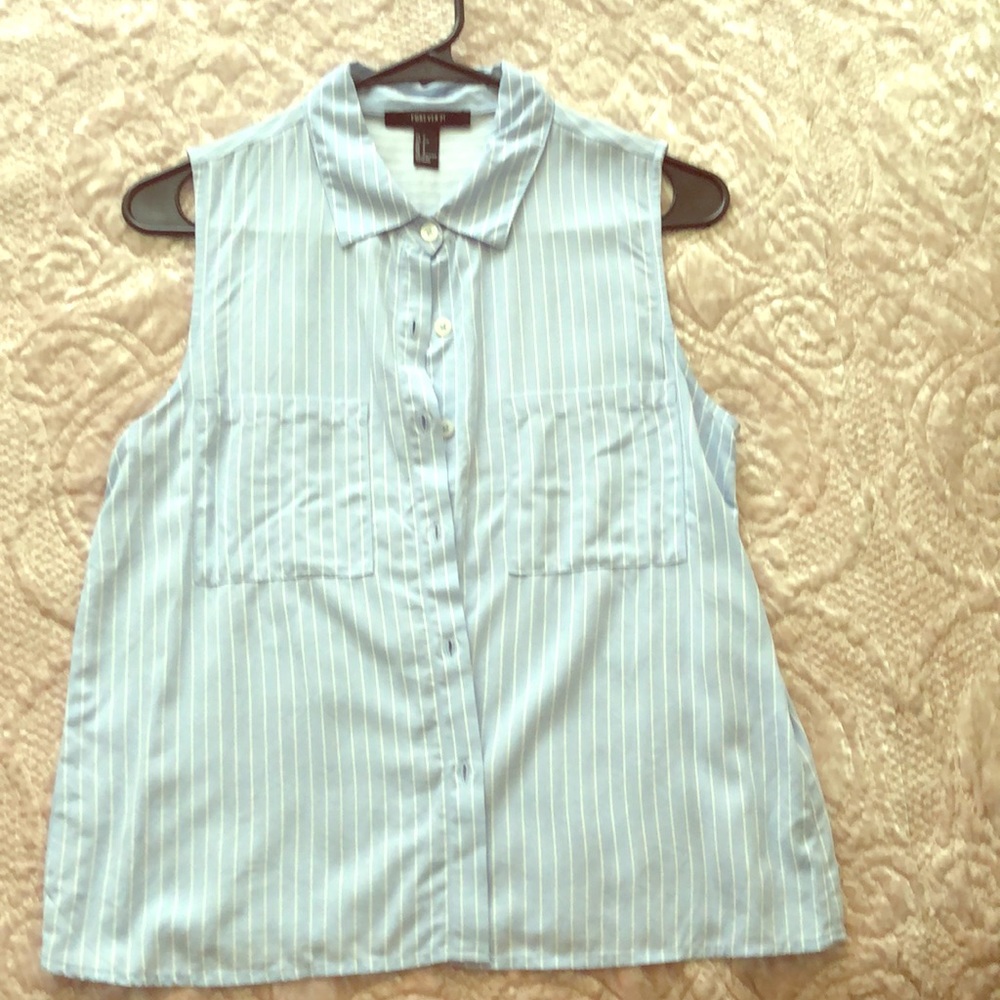 Forever 21 button up tank top
